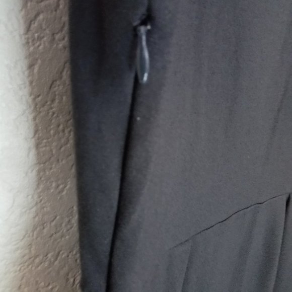 Theory Gray Viscose V Neck Front Tie Pocket Dress - Picture 10 of 13